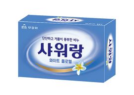 [MUKUNGHWA] Showerang White Floral (Sauna Soap) 130g x 3Piece _ Beauty Soap, Wash soap, face soap